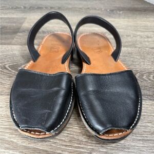 Castell Ciutadella De Menorca Sandals Sz8.5 Leather Slingback Hand Made in Spain